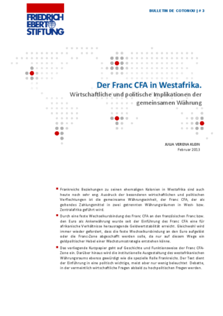 Der Franc CFA in Westafrika