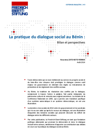 La pratique du dialogue social au Bénin